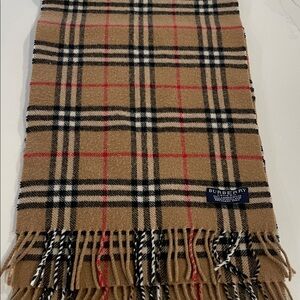Burberry Camel Checkered Scarf
